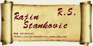 Rajin Stanković vizit kartica